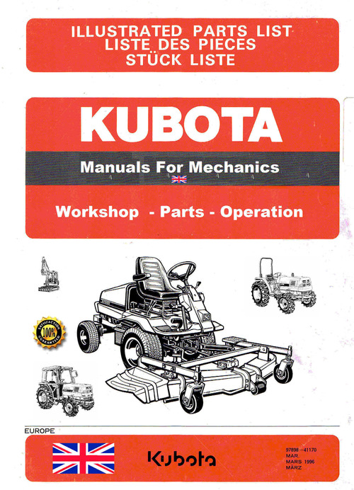 Kubota KH-191KDG Excavator Parts Catalogue Manual (Publishing ID